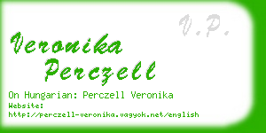 veronika perczell business card